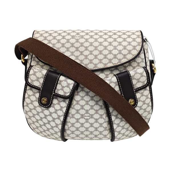 Coated Canvas Shoulder Bag White