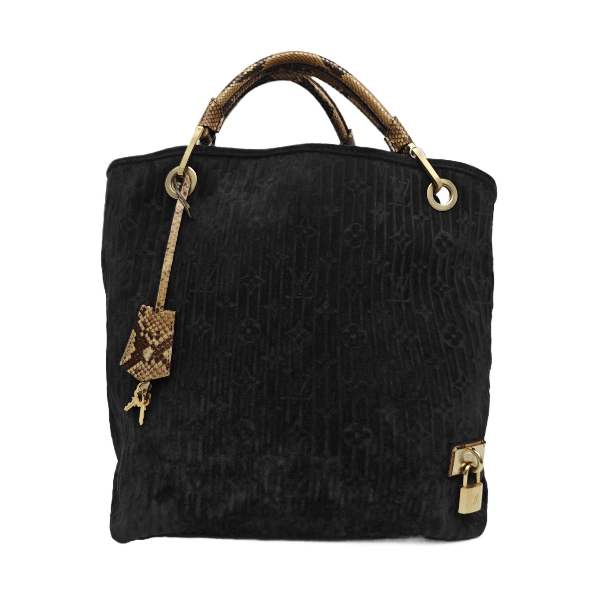WHISPER GM Monogram Suede Black