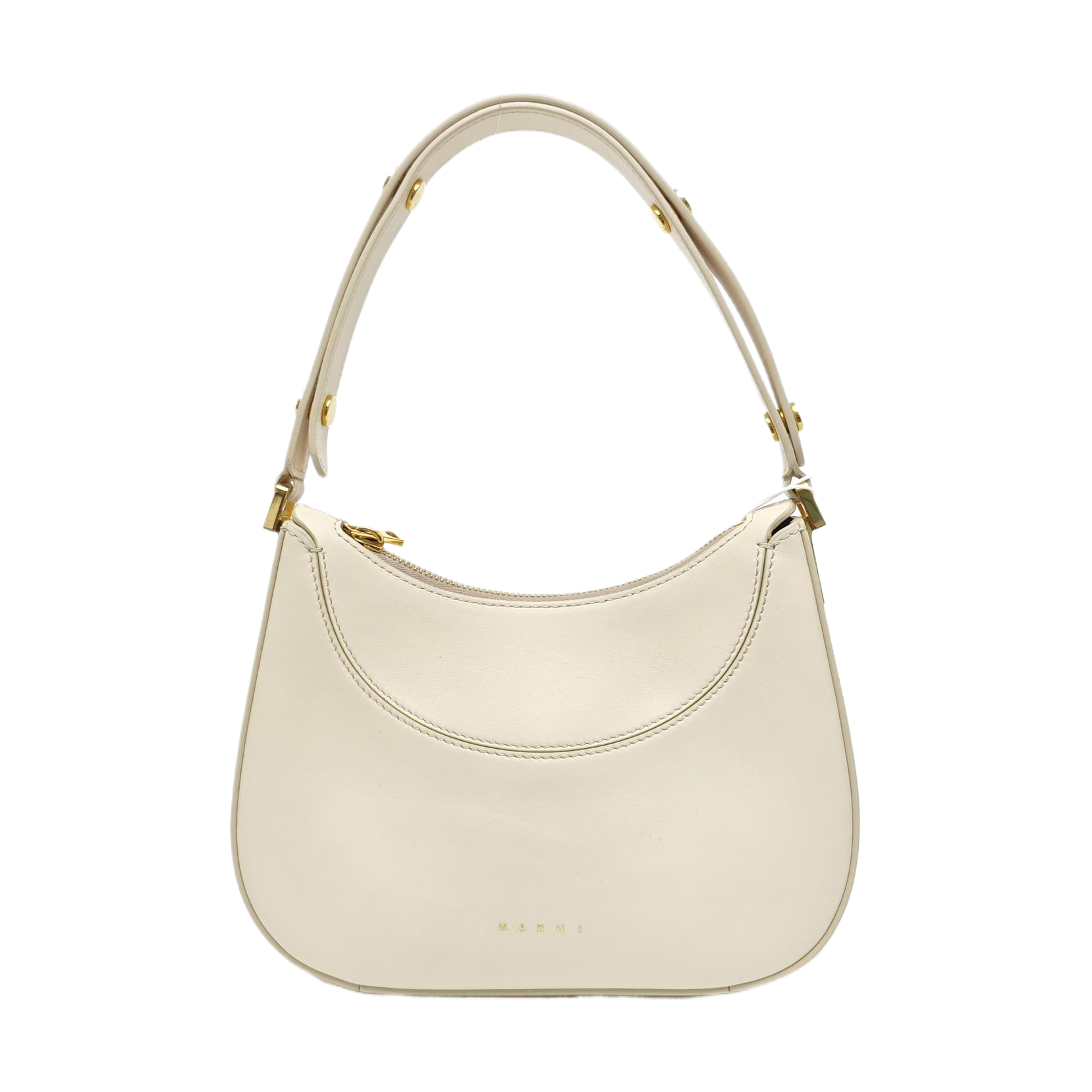 Leather Shoulder Bag White