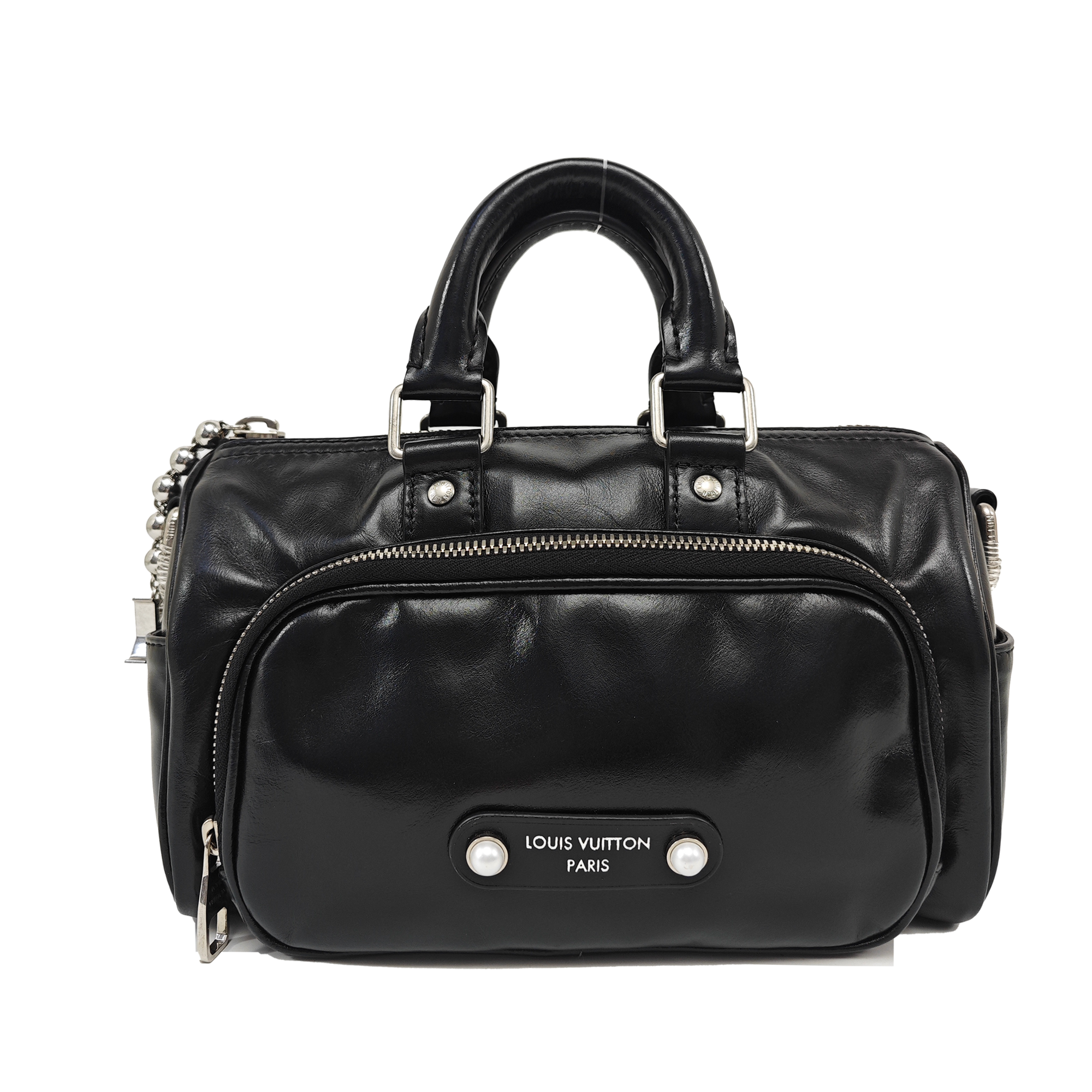 Calfskin Shoulder Bag 25 Black