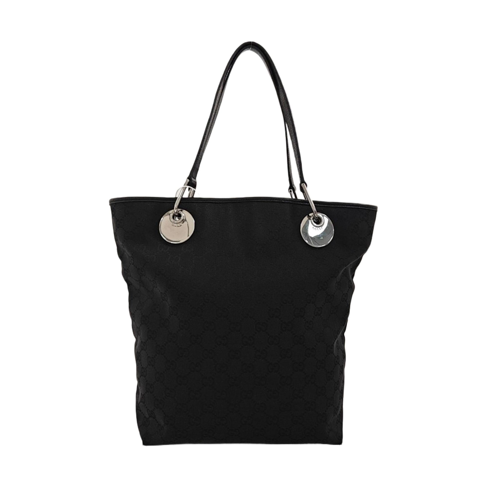 Monogram Canvas Tote Bag Black