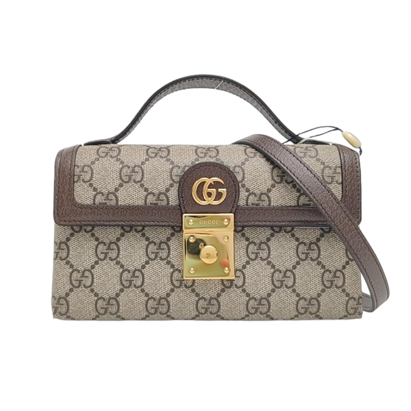 Ophidia Mini Monogram Coated Canvas Beige