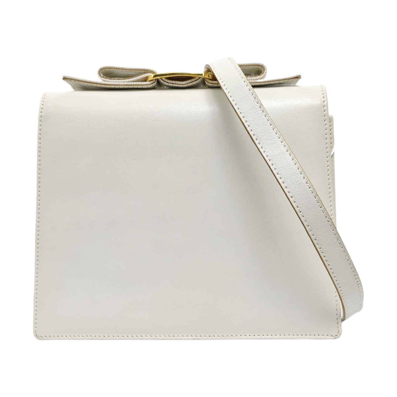 Calfskin Shoulder Bag White