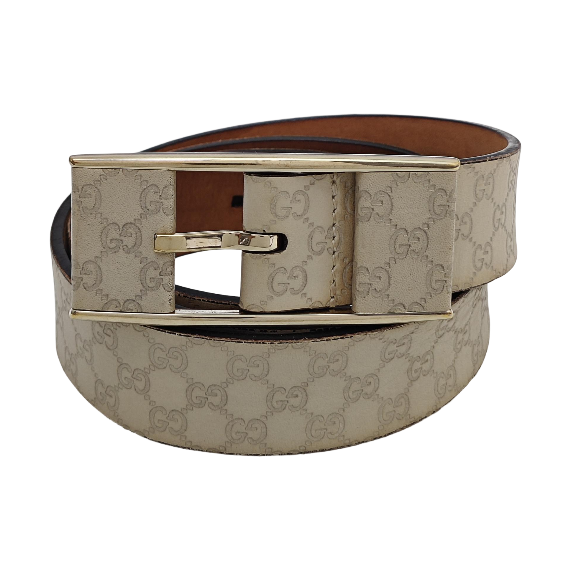 Leather Belt White