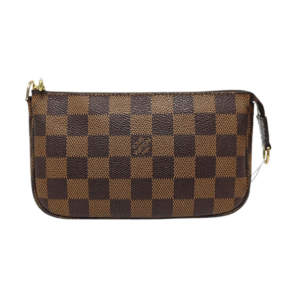 Authenticated pre-owned  ACCESSOIRES MM Damier Ebene Coated Canvas Brown - Clutch at Looply