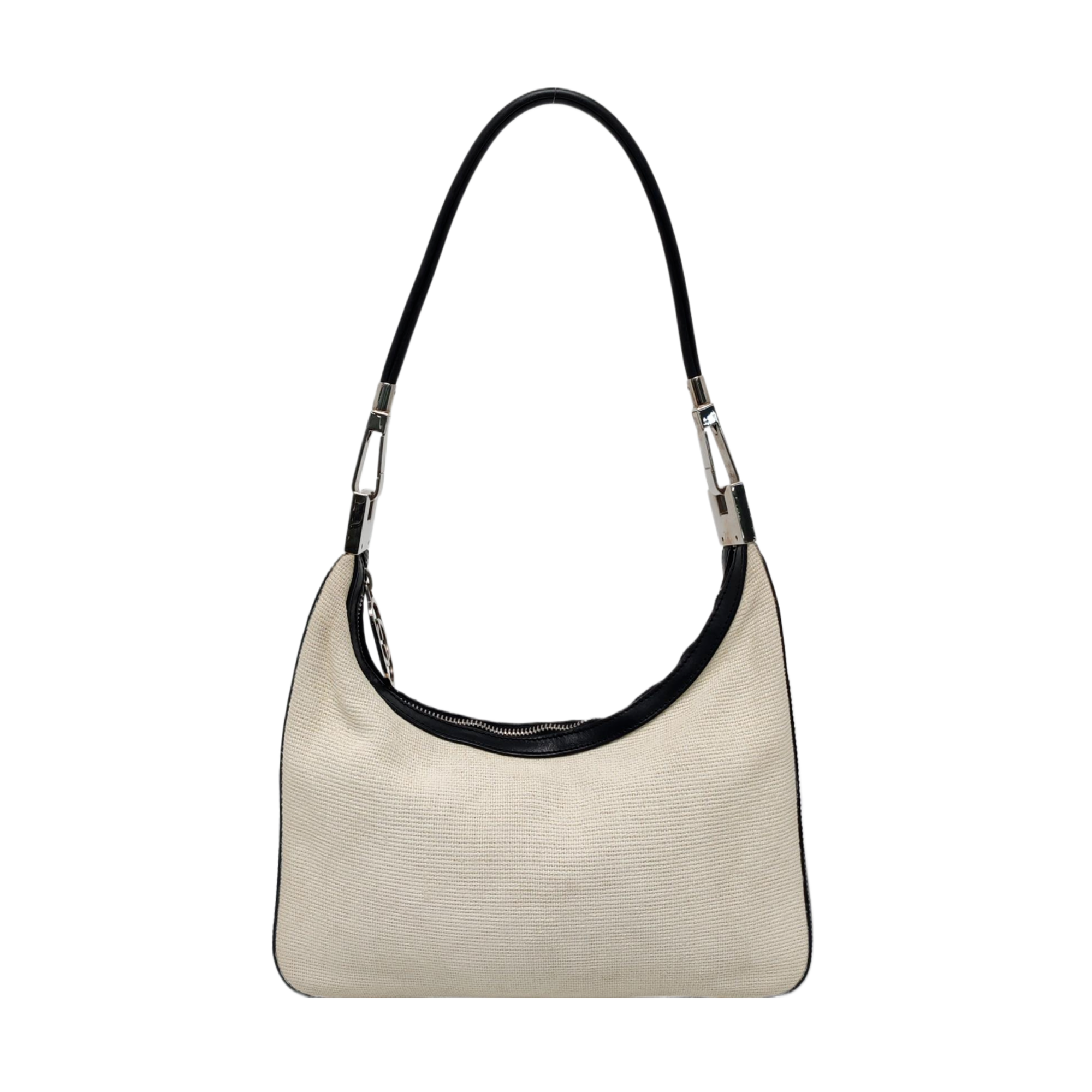 Fabric Top Handle Bag White