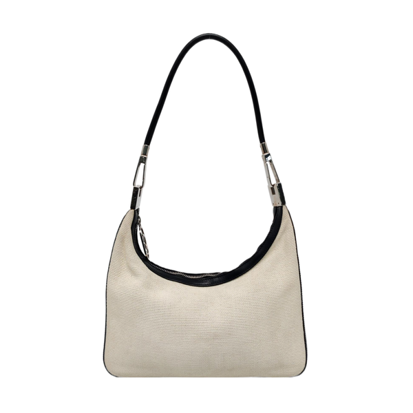 Fabric Top Handle Bag White