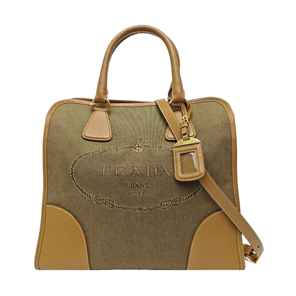 Canvas Shoulder Bag Brown