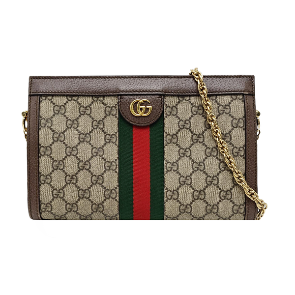 Ophidia Small Monogram Coated Canvas Beige