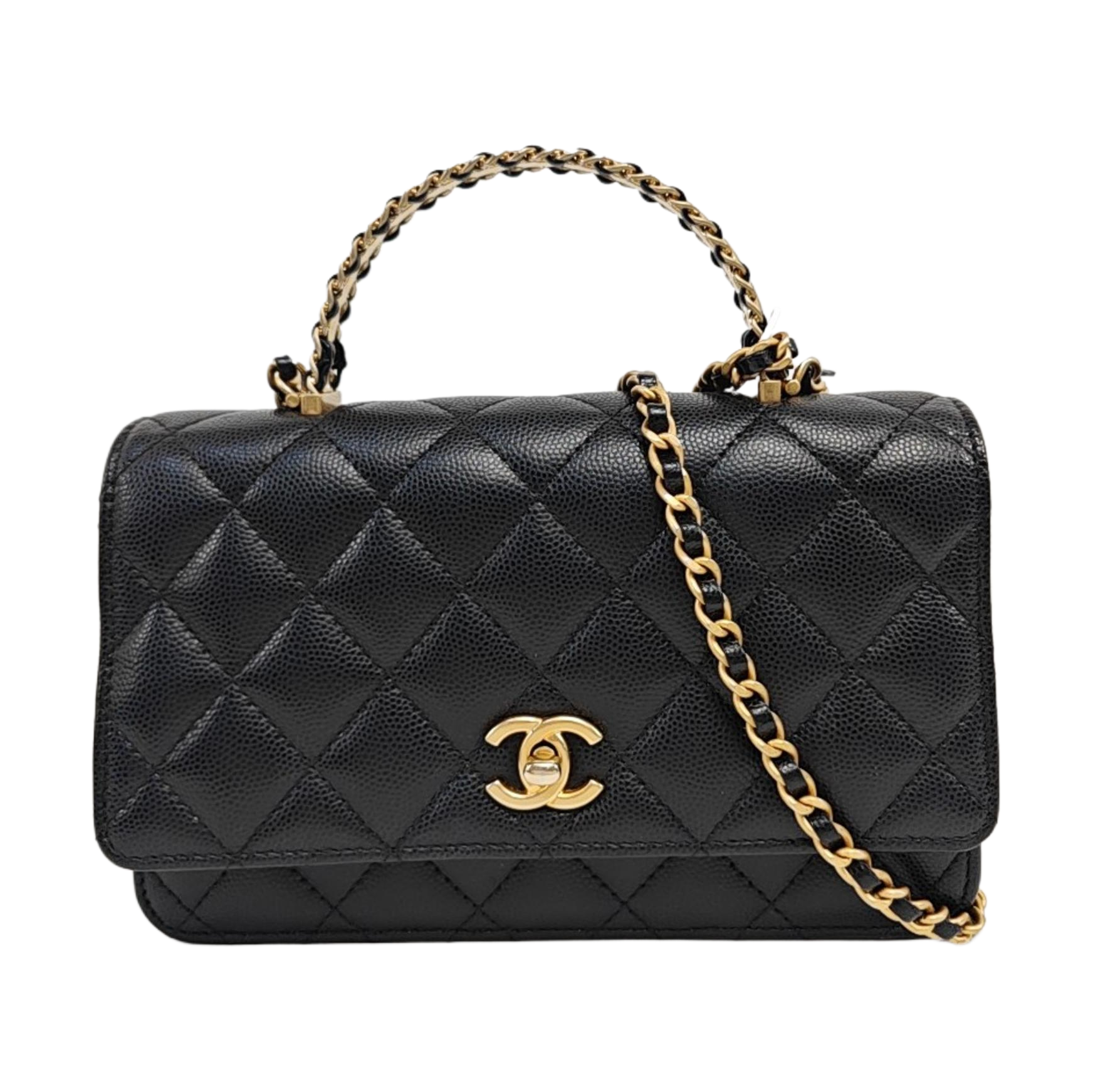 WOC Quilted Grained Calfskin Black