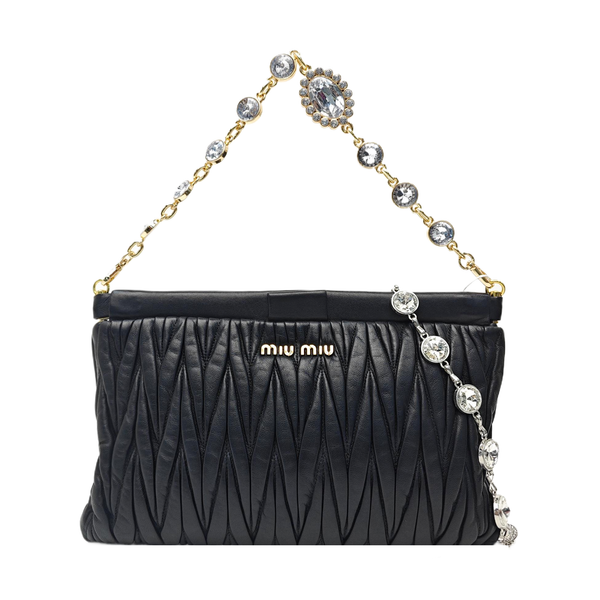 Matelassé Quilted Lambskin Black