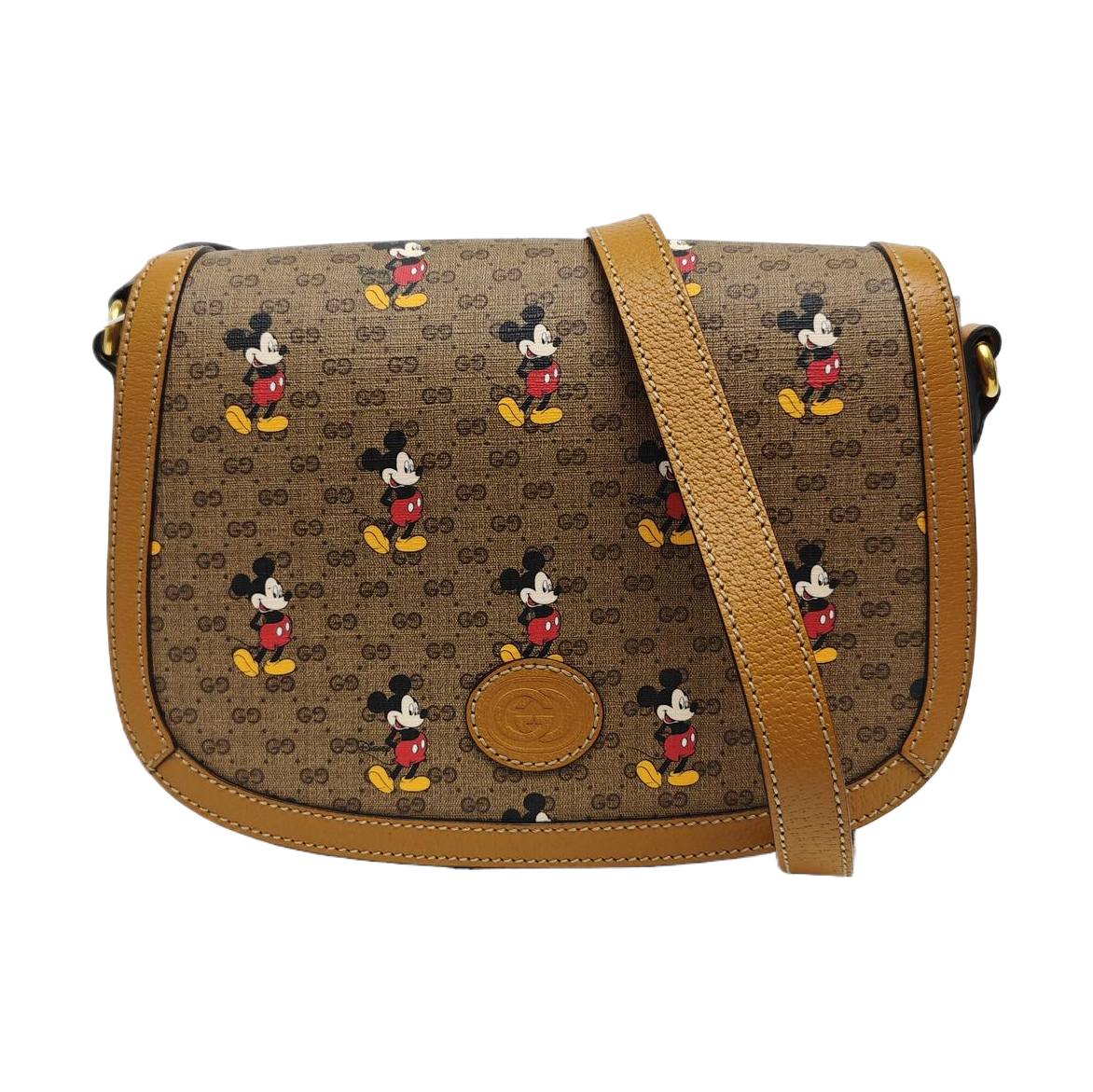 Disney X Gucci Small Monogram Coated Canvas Brown