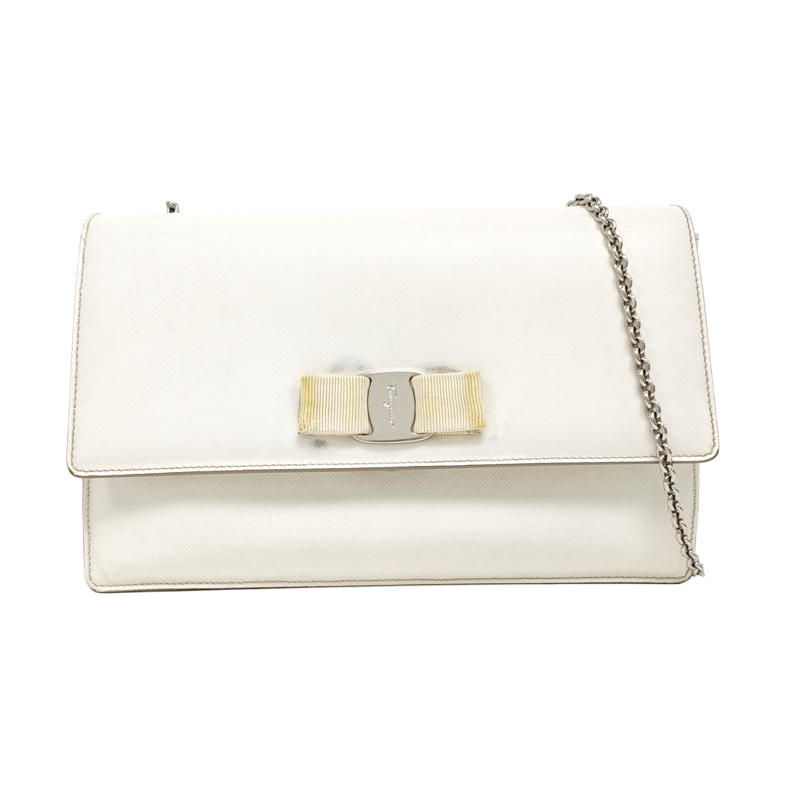 Calfskin Crossbody Bag White