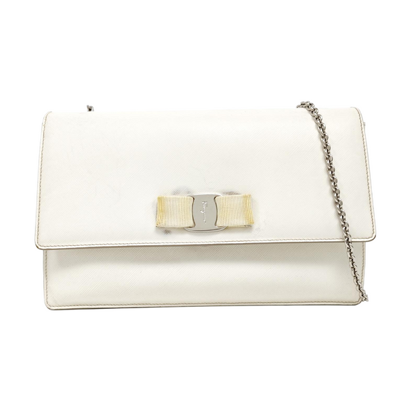 Calfskin Crossbody Bag White