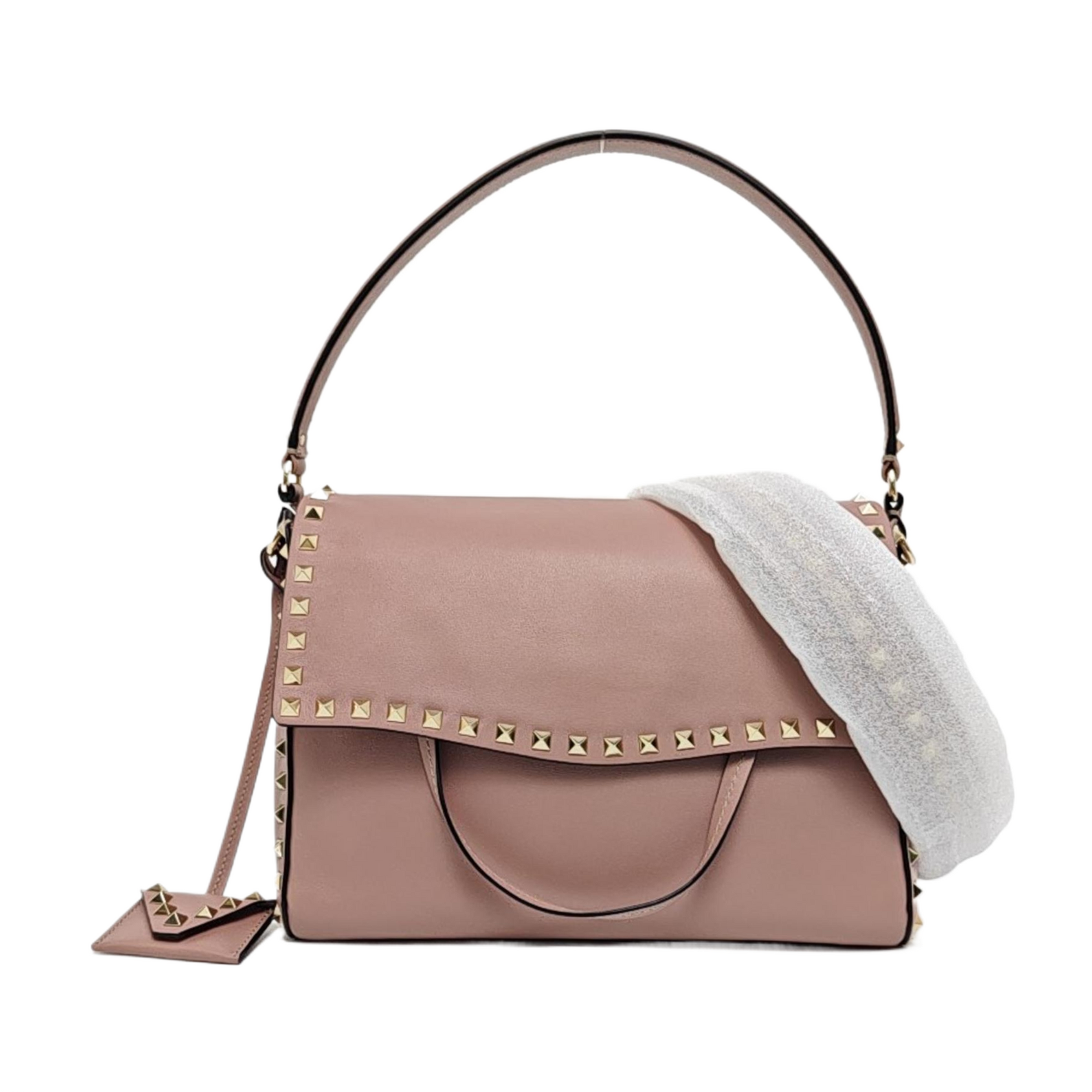 Rockstud Calfskin Beige
