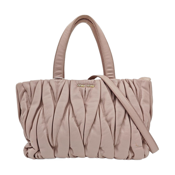 Quilted Lambskin Tote Bag Pink