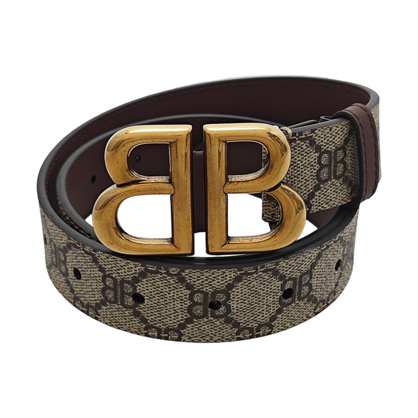 Coated Canvas Belt Brown