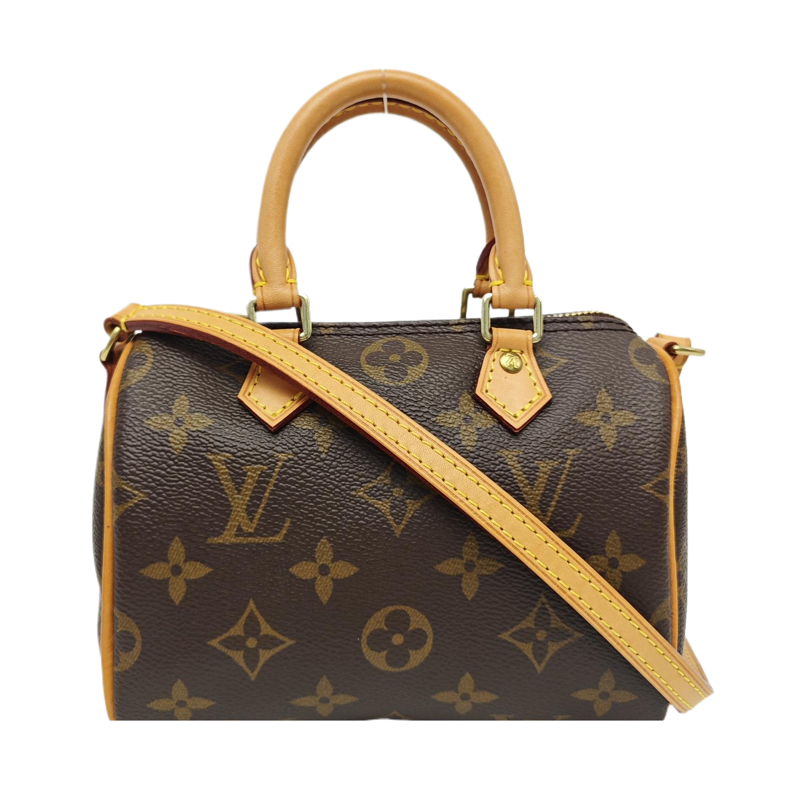 SPEEDY Nano Monogram Coated Canvas Brown