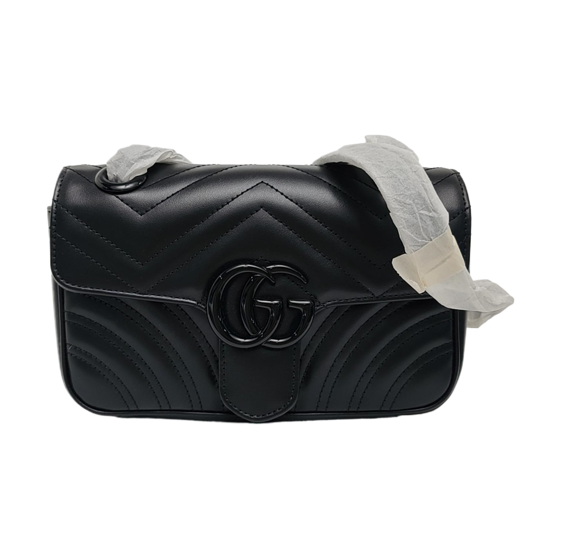 GG Marmont Small Quilted Calfskin Black