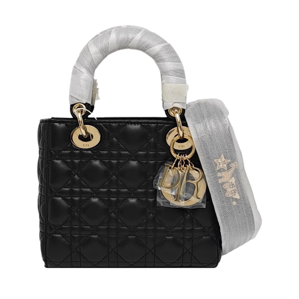 Lady Dior Small Cannage Lambskin Black