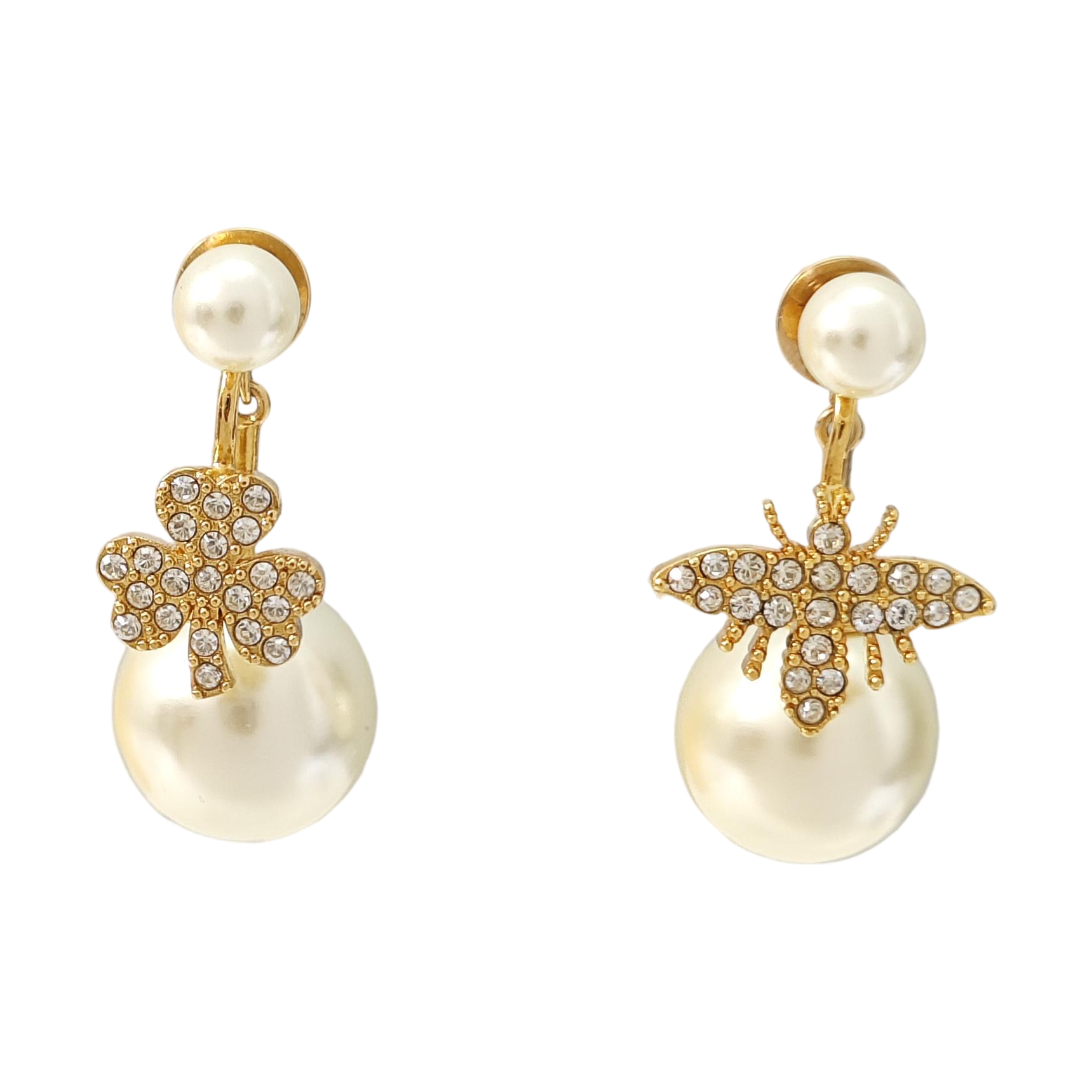 Metal White Stud Earrings