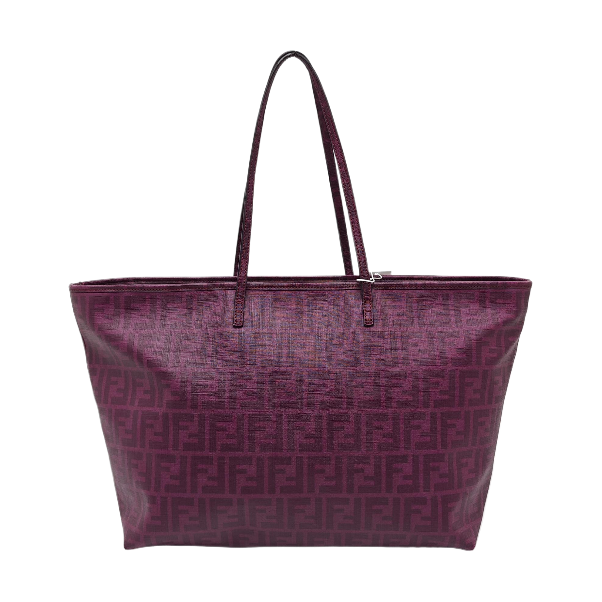 Coated Canvas Tote Bag Purple