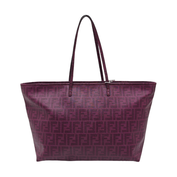Coated Canvas Tote Bag Purple