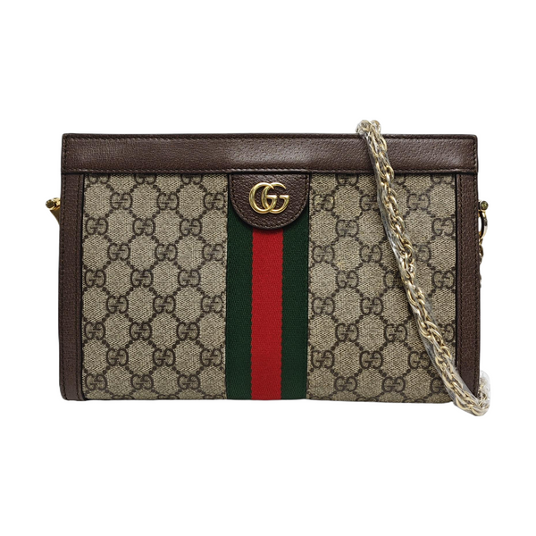 Authenticated pre-owned  Ophidia Medium Monogram Coated Canvas Beige - Shoulder Bag at Looply