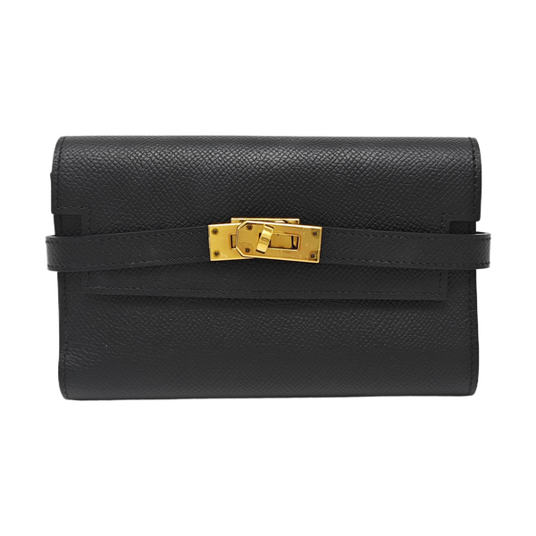 Kelly Epsom Black Wallet