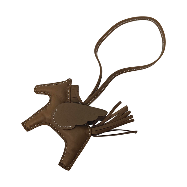 Leather Bag Charm Brown