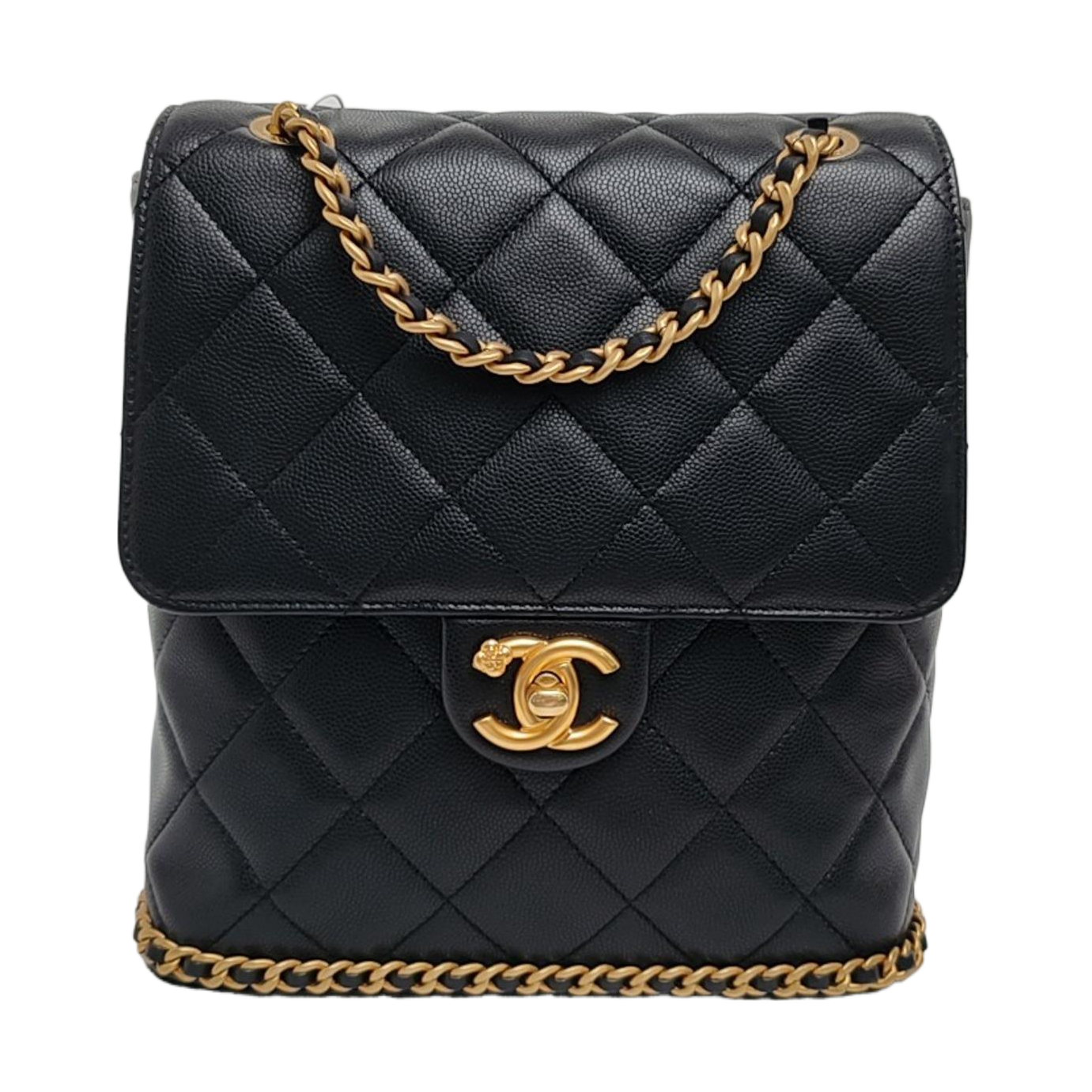 Quilted Grained Calfskin Black