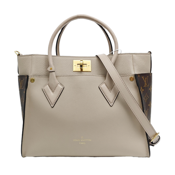 ON MY SIDE MM Monogram Calfskin Beige