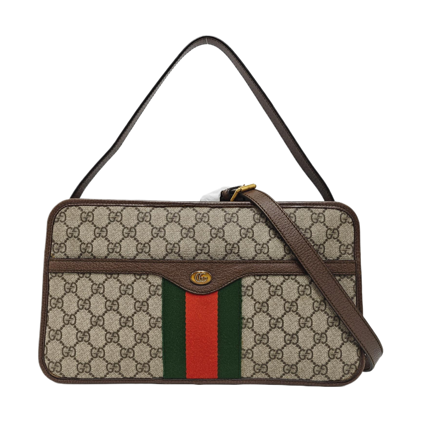 Ophidia Medium Monogram Coated Canvas Beige