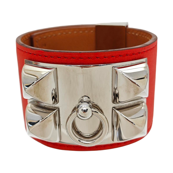 Collier De Chien Leather Orange Bangle
