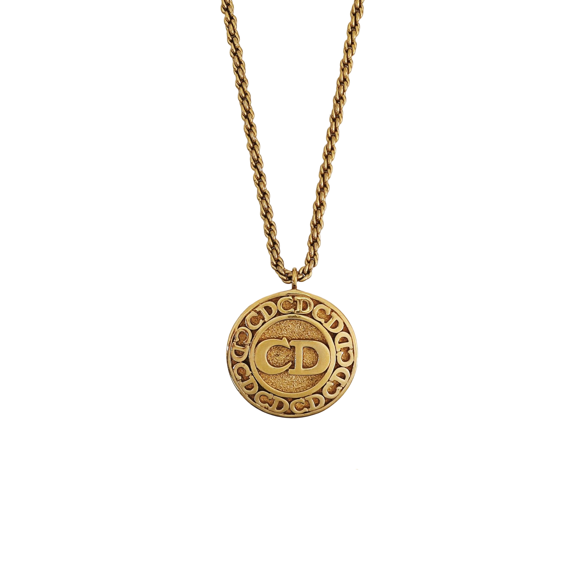 Twist Round Metal Gold Necklace