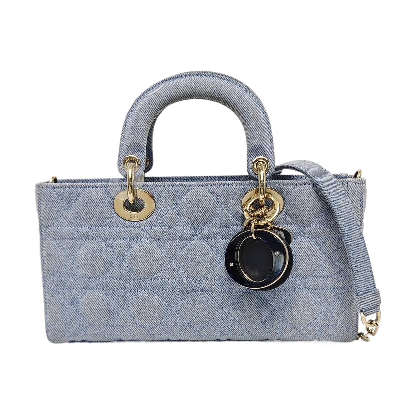 Lady D-Joy mediana Cannage azul denim
