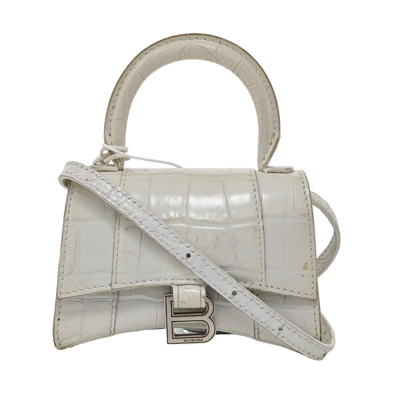 Hourglass Mini Calfskin White