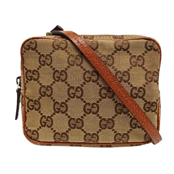 Monogram Canvas Shoulder Bag Beige