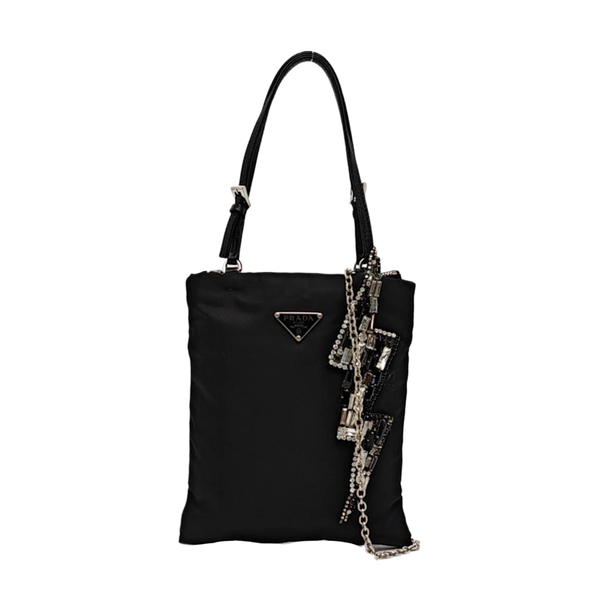 Nylon Shoulder Bag Black