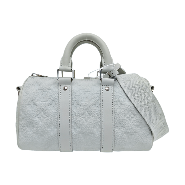 KEEPALL Monogram Calfskin Green