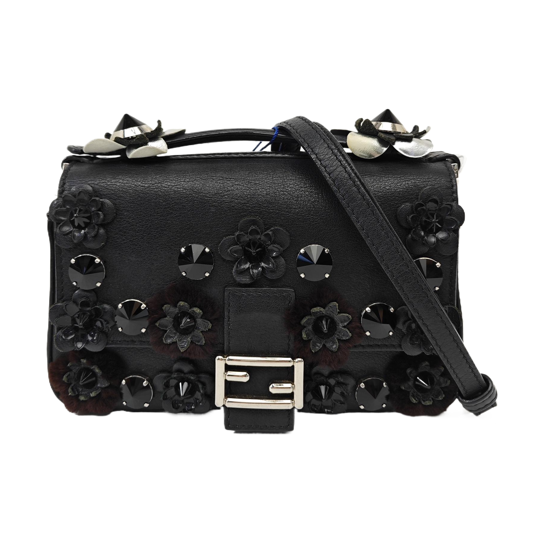 Calfskin Shoulder Bag Black
