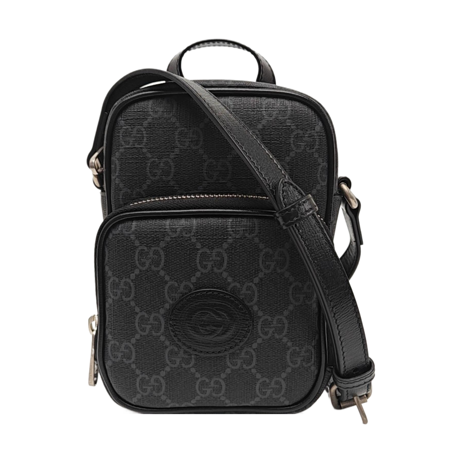 Coated Canvas Shoulder Bag Mini Black