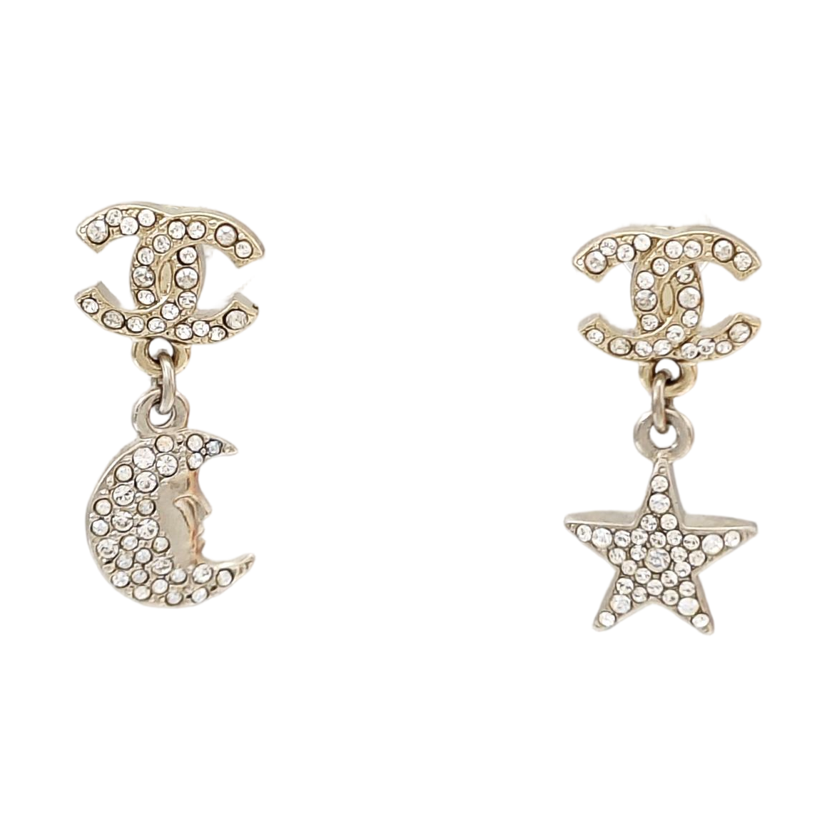 CC Logo Metal Gold Earrings