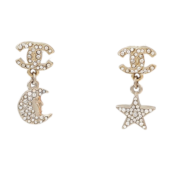 CC Logo Metal Gold Earrings