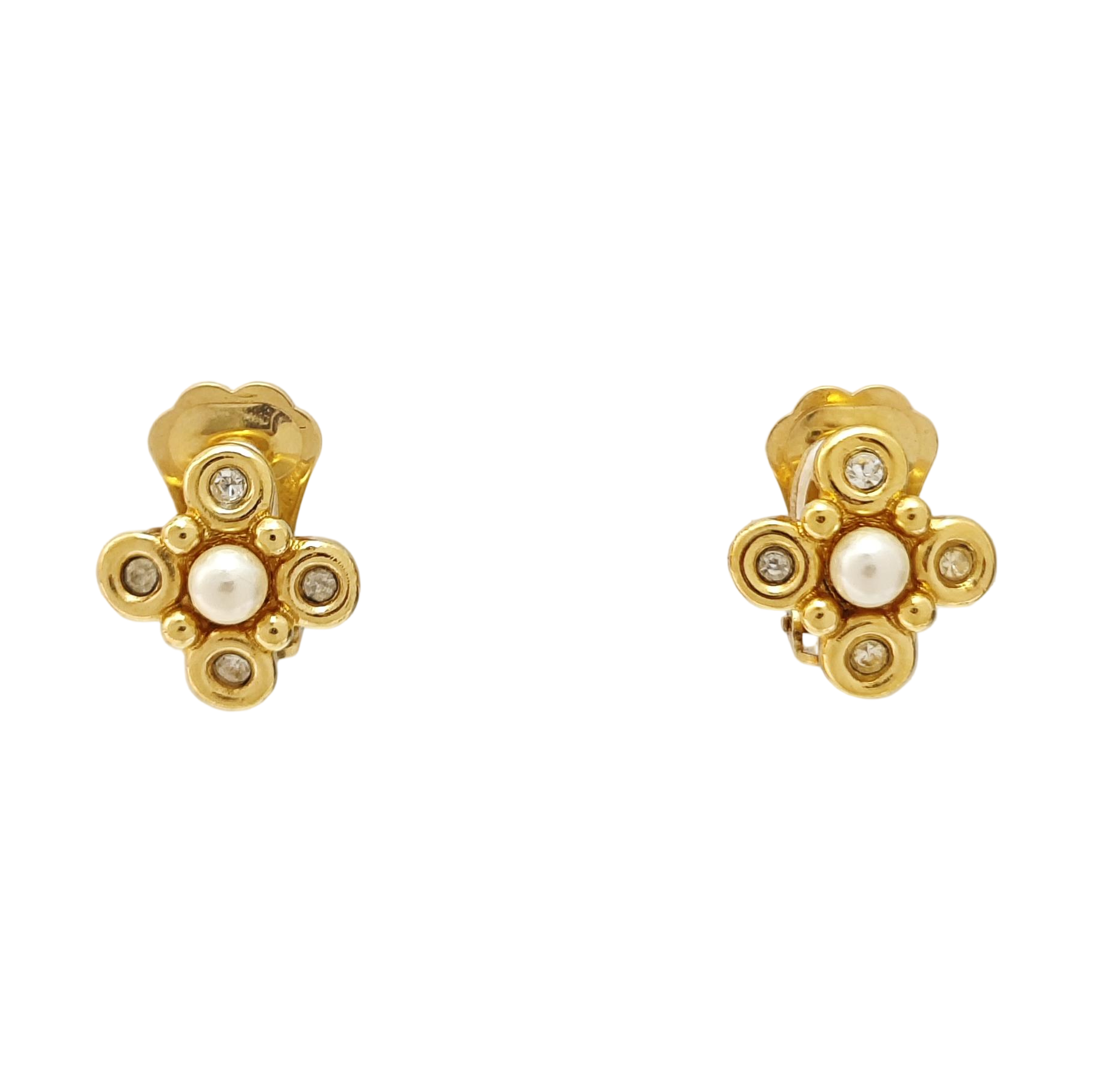 Metal Gold Clip On Earrings