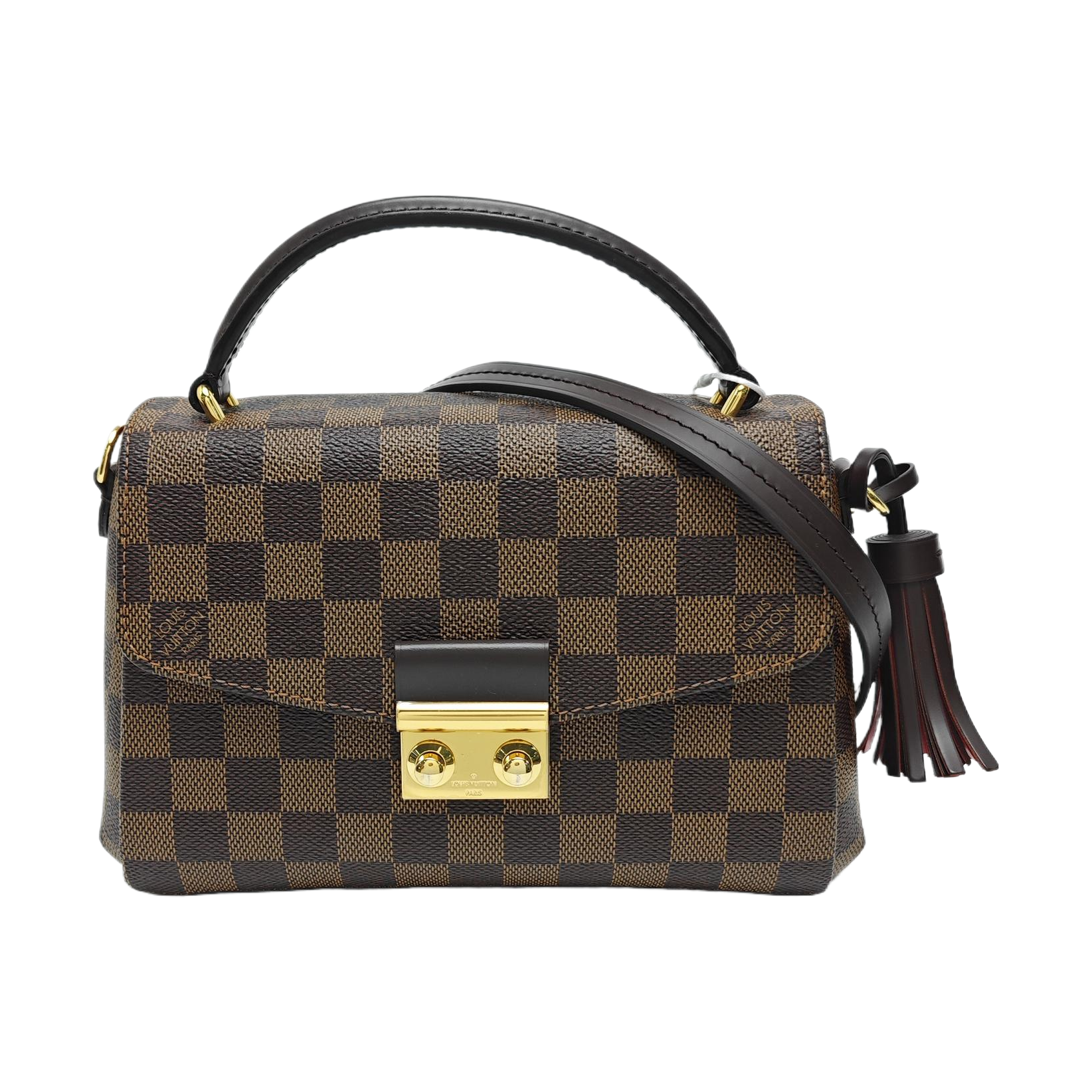 CROISETTE Damier Ebene Coated Canvas Brown