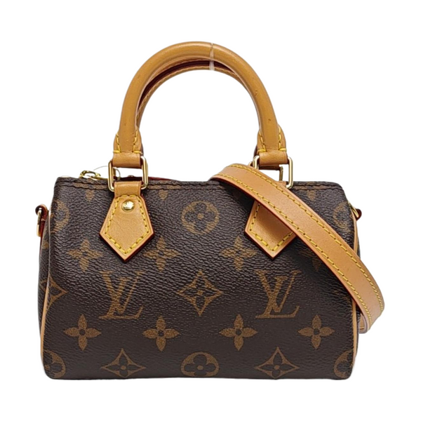 SPEEDY Nano Monogram Coated Canvas Brown