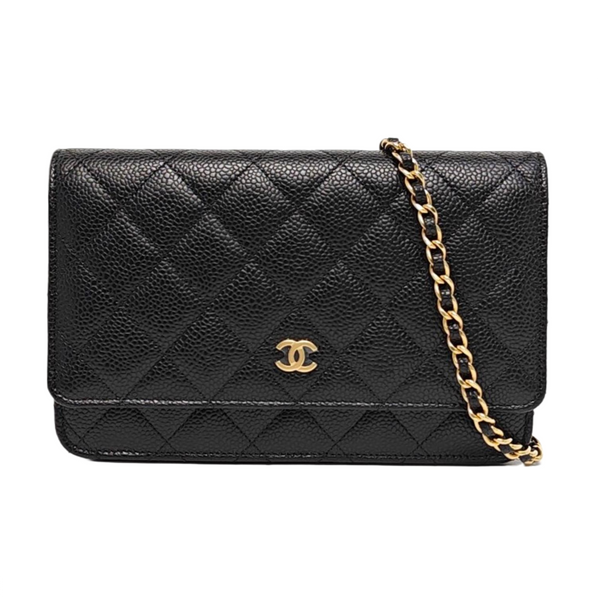 WOC Quilted Grained Calfskin Black