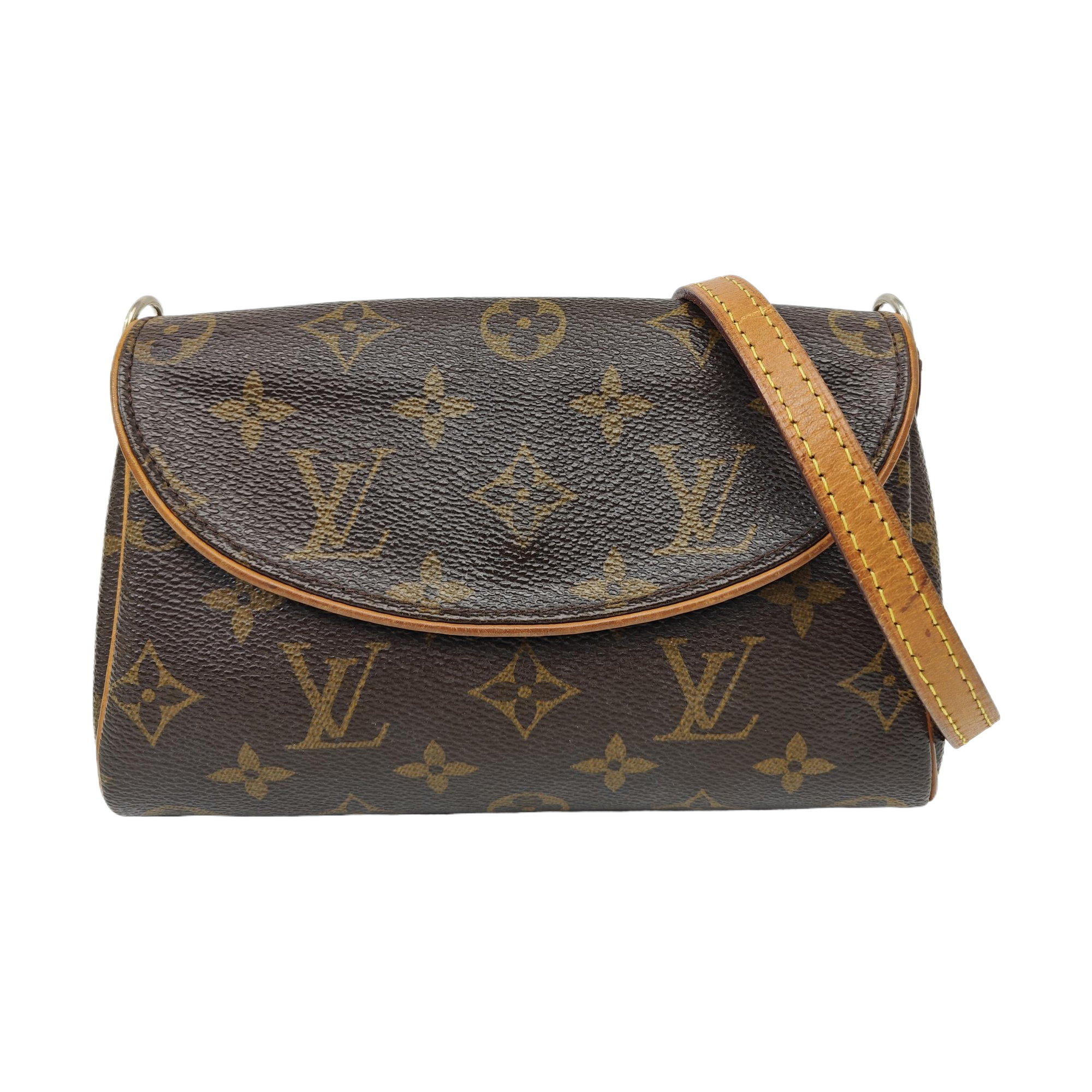 Monogram Coated Canvas Shoulder Bag Brown