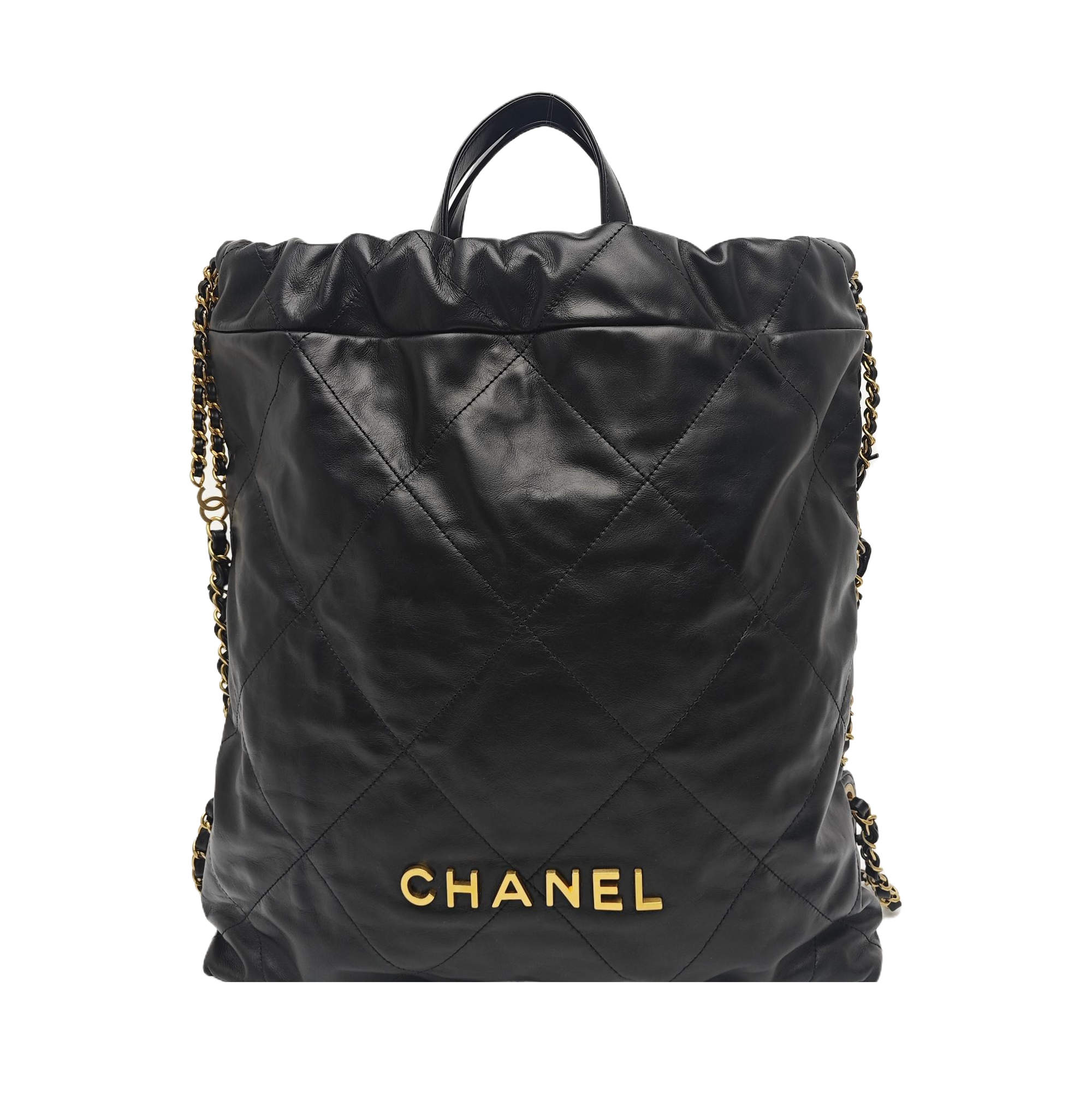 CHANEL 22 Large Calfskin Black